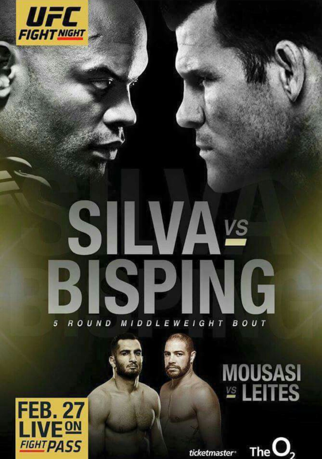 Poster do UFC Londres - Anderson Silva x Michael Bisping