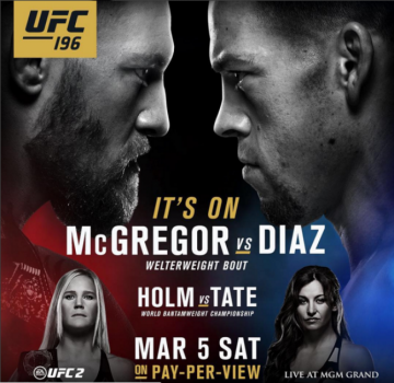 poster UFC 196 - Conor McGregor x Nate Diaz